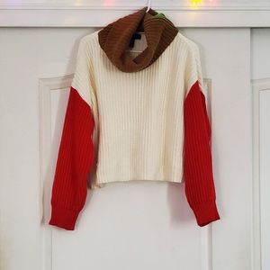 Cropped knit sweater